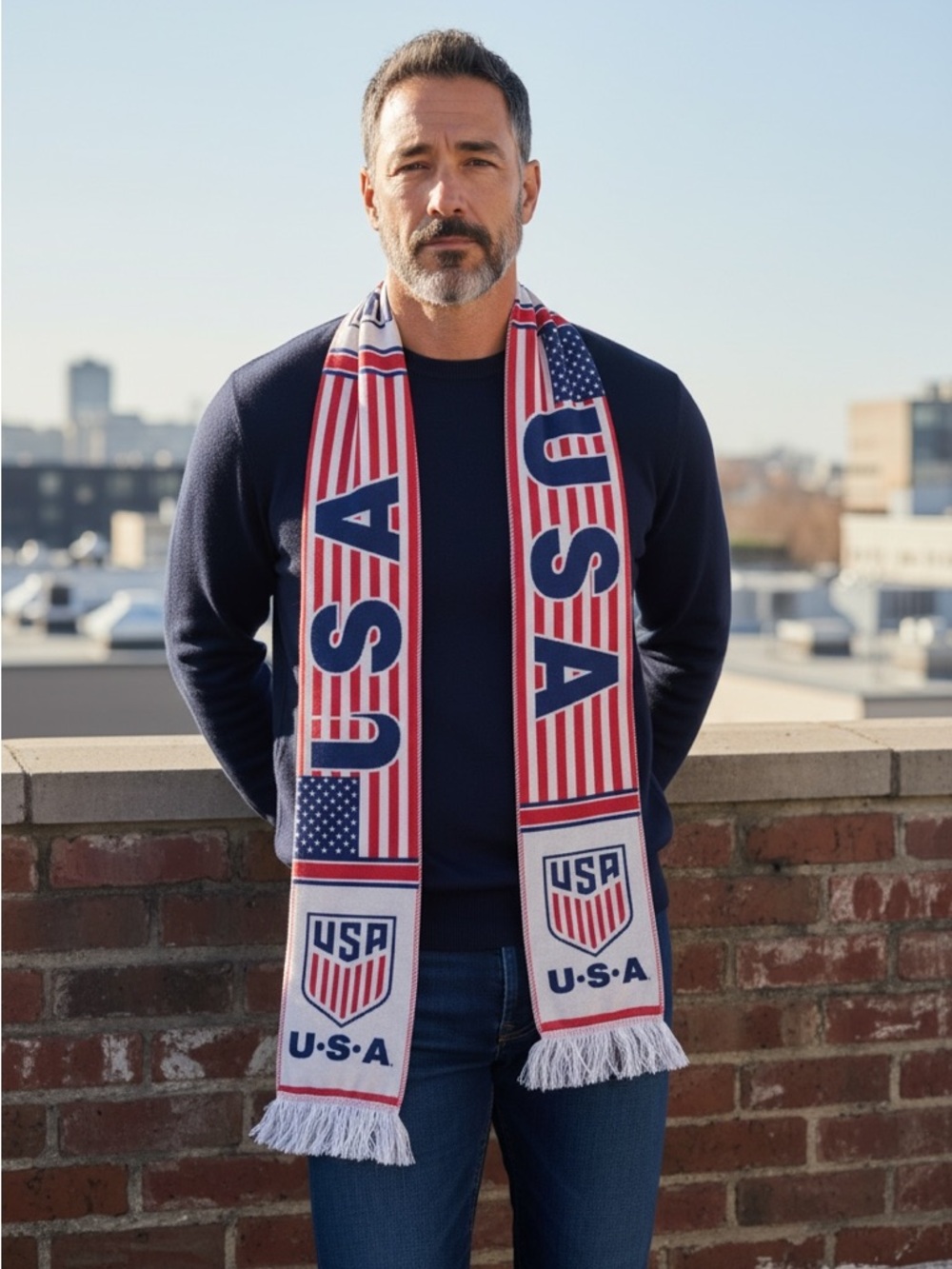 Men's USA Red, White & Blue Supporter Scarf